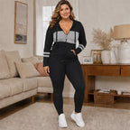 Women's Hooded Sweatshirt & Pants 2-Piece Set
