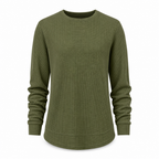 Women's Casual Loose Waffle Knit Top