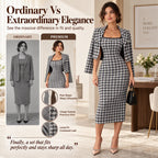 🎀 Elegant Cropped Jacket & Slim Dress Set – Feminine Fit & Versatile Styling