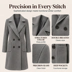 Women's Double-Breasted Woolen Coat