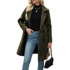 Women's Double-Breasted Woolen Coat
