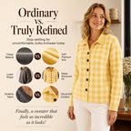 Women's Plaid Button-Down Knit Sweater