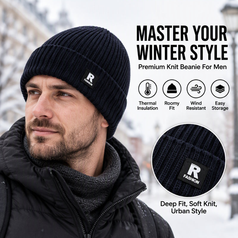 ⏰ Seasonal changeover sale: 50% off – quality at half the price! ✨Men's Slouchy Knit Warm Skull Cap