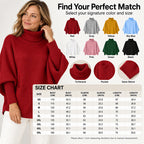 ❄️🧶 Women's Turtleneck Batwing Sleeve Sweater | Cozy Warmth, Flattering Drape – Chic & Comfy for Cold Days ✨