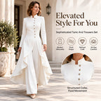 📦Free Shipping✈️Women's Elegant Longline Coat and Wide-Leg Pants Set