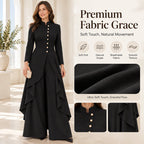 📦Free Shipping✈️Women's Elegant Longline Coat and Wide-Leg Pants Set