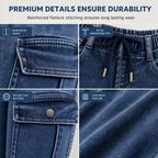Women's High Waisted Elastic Drawstring Cargo Jeggings Skinny Denim Pants