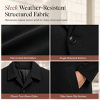 Men's Classic Single Breasted Trench Coat Business Casual Premium Windbreaker