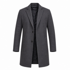 Men's Classic Single Breasted Trench Coat Business Casual Premium Windbreaker