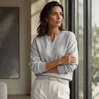 💖Black Friday Mega Deal – 50% off!💖 Women's Casual Split V-Neck Sweatshirt