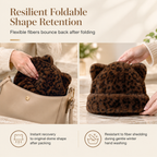 🐱Women Fluffy Faux Mink Fur Beanie Hat with Cute Bear Ears Warm Winter Cold Weather Pullover Cap🧢