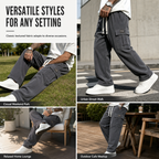 🍂Men's Relaxed Fit Corduroy Cargo Pants, Multi-Pocket Casual Trousers, Vintage Loose Outdoor Corduroy Bottoms
