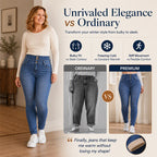 Women's High-Waisted Warm-Lined Skinny Jeans
