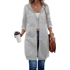 ⌛Limited-Time Offer🛍️Women’s Long Zip-Up Hooded Cardigan
