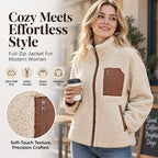 Women's Winter Sherpa Plush Full-Zip Jacket