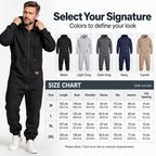 🖤Black Friday Sale:50% OFF🖤 💪Men's Casual Cozy Thermal Hooded Jumpsuit
