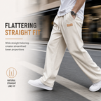 Men's Lightweight Corduroy Casual Pants Loose Fit Straight Leg Trousers