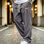 Men's Lightweight Corduroy Casual Pants Loose Fit Straight Leg Trousers