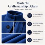 Women's Vintage Stand Collar Woolen Coat