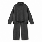 ❄️Women Loose Turtleneck Sweater and Knit Pants Set Casual Thick Warm Fall Winter Two Piece Outfit