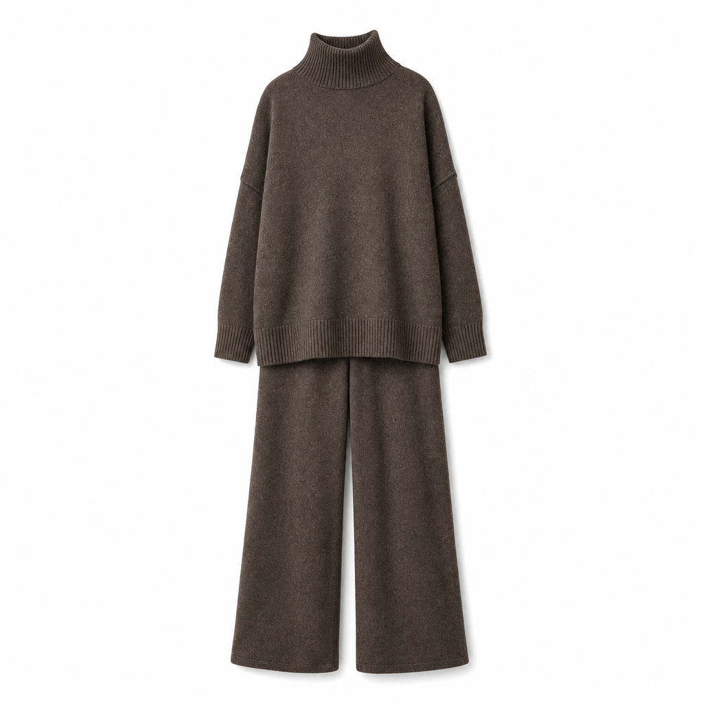 ❄️Women Loose Turtleneck Sweater and Knit Pants Set Casual Thick Warm Fall Winter Two Piece Outfit