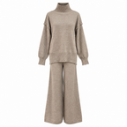 ❄️Women Loose Turtleneck Sweater and Knit Pants Set Casual Thick Warm Fall Winter Two Piece Outfit