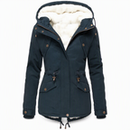 Women's Hooded Fleece-Lined Padded Winter Coat