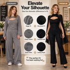 🖤 Women's Sparkly Glitter Cape Sleeve Jumpsuit✨
