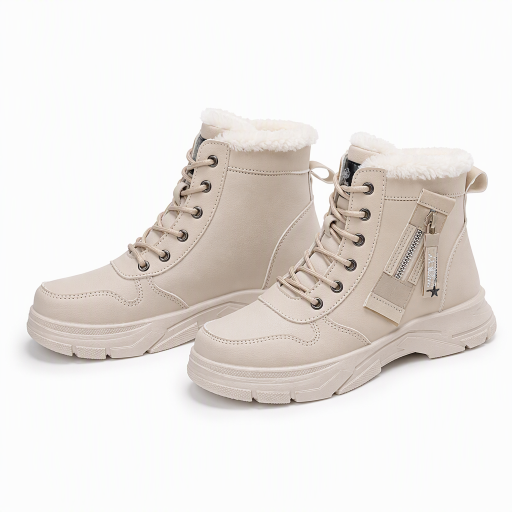 Women Winter Snow Boots Warm Plush Lined Thick High Top Ankle Boots