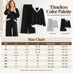 ☕️ Women's Casual Cozy Knit 3-Piece Set