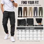 Men's Casual Outdoor Cargo Pants with Drawstring
